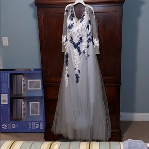 Floral Ball Gown Prom Dress